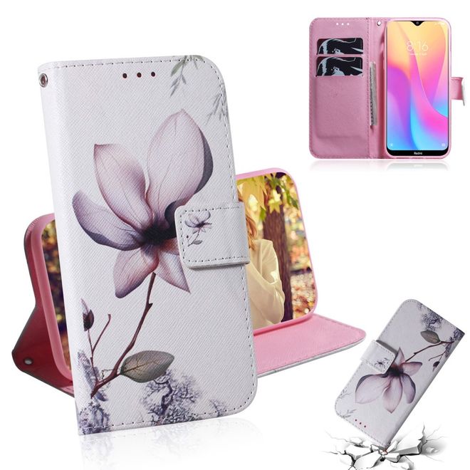 Xiaomi Redmi 8A Handy Hülle - Leder Bookcover Image Series - schöne Blume