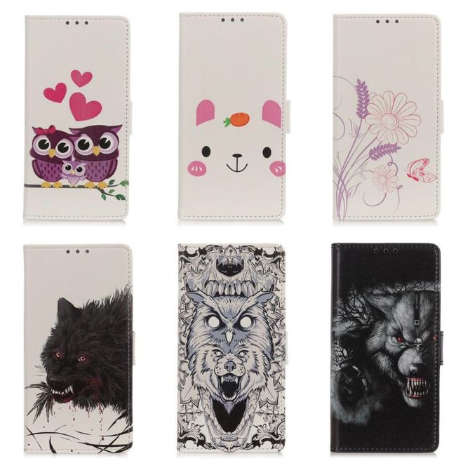 LG K20 (2019) Handy Hülle - Leder Bookcover Image Series - schlichte Blumen