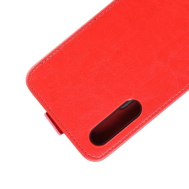 Huawei Honor 9X Handyhülle - Crazy Horse Leder Flipcase - vertikal - rot