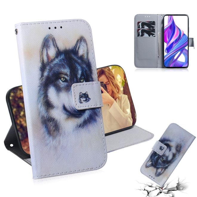 Huawei Honor 9X Handy Hülle - Leder Bookcover Image Series - Husky