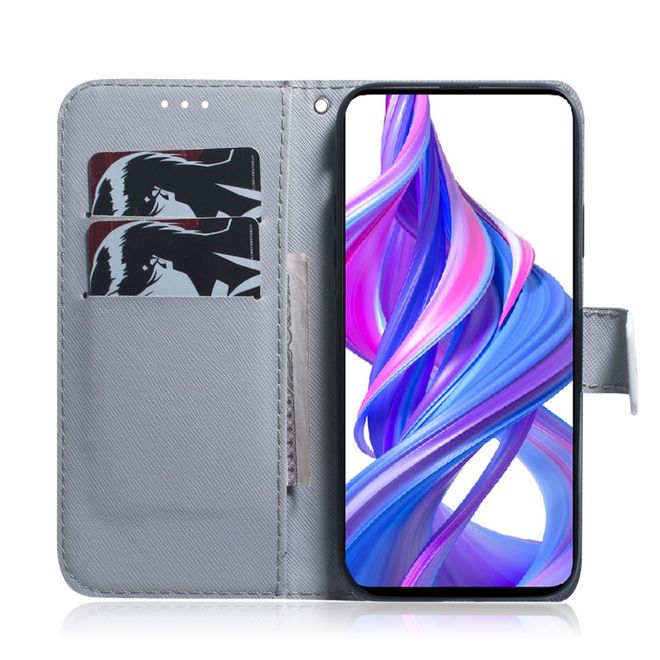 Huawei Honor 9X Handy Hülle - Leder Bookcover Image Series - Husky