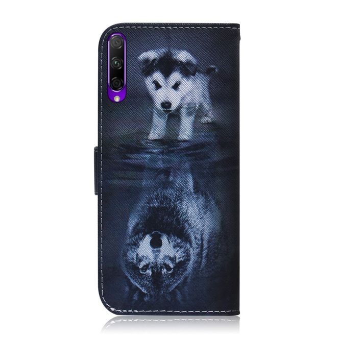 Huawei Honor 9X Handy Hülle - Leder Bookcover Image Series - Baby Wolf