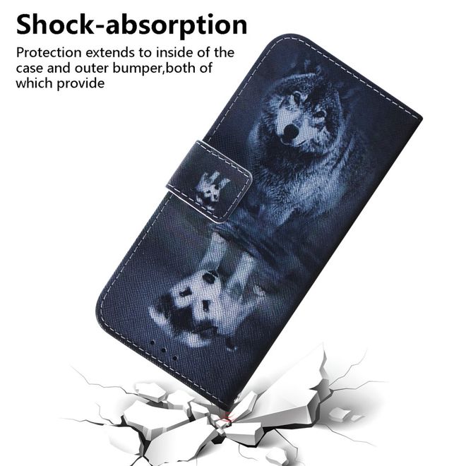Huawei Honor 9X Handy Hülle - Leder Bookcover Image Series - Baby Wolf