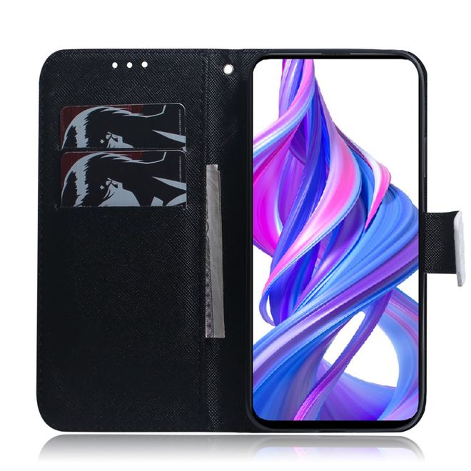 Huawei Honor 9X Handy Hülle - Leder Bookcover Image Series - Baby Wolf