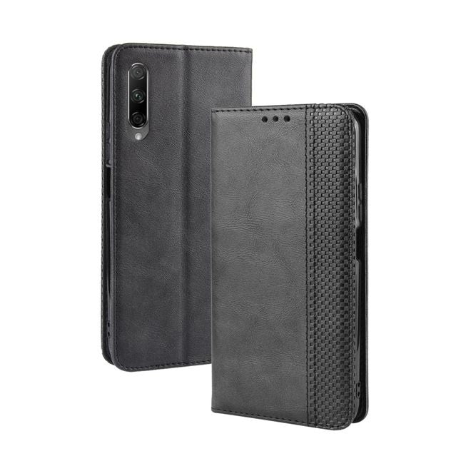 Huawei Honor 9X Phone Case - Vintage III Leather Bookcover Series - Black