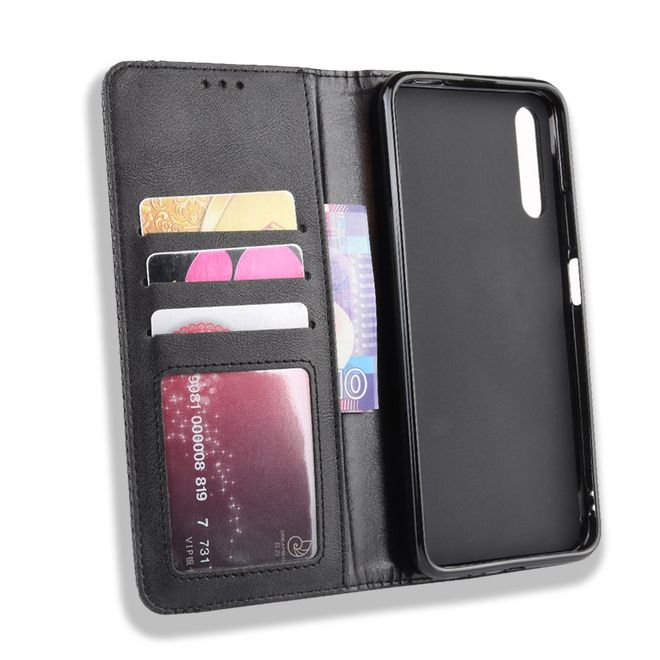 Huawei Honor 9X Phone Case - Vintage III Leather Bookcover Series - Black