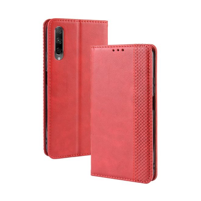 Huawei Honor 9X Phone Case - Vintage III Leather Bookcover Series - Red