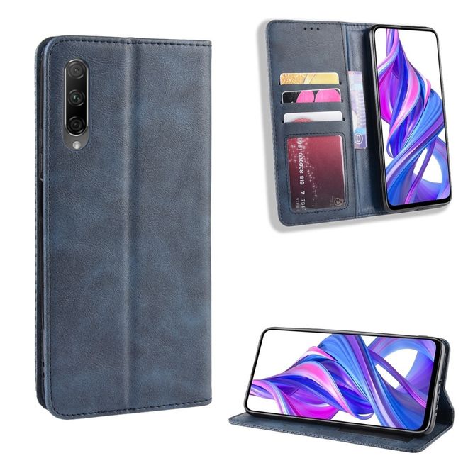 Huawei Honor 9X Phone Case - Vintage III Leather Bookcover Series - Blue