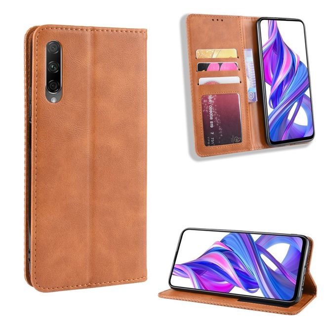 Huawei Honor 9X Phone Case - Vintage III Leather Bookcover Series - Brown
