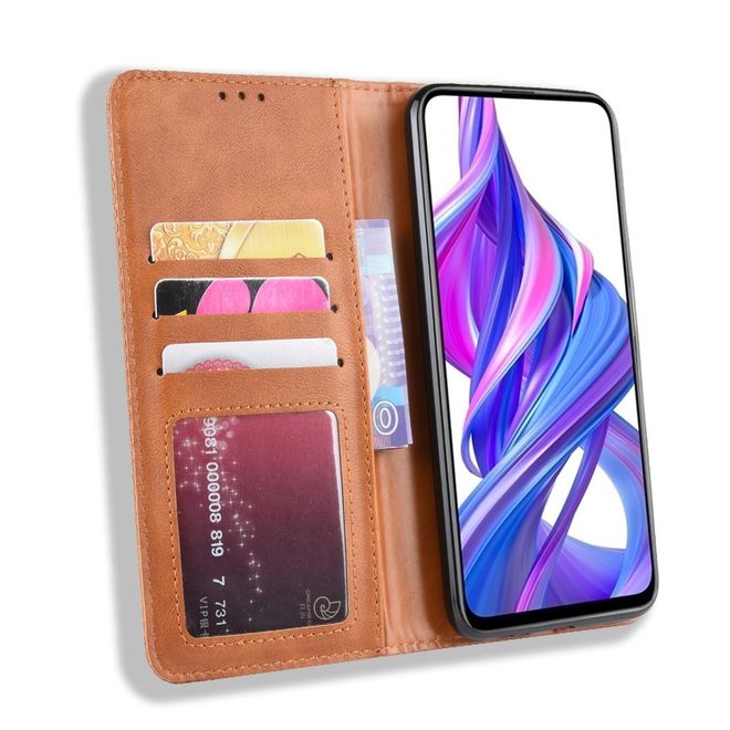 Huawei Honor 9X Phone Case - Vintage III Leather Bookcover Series - Brown