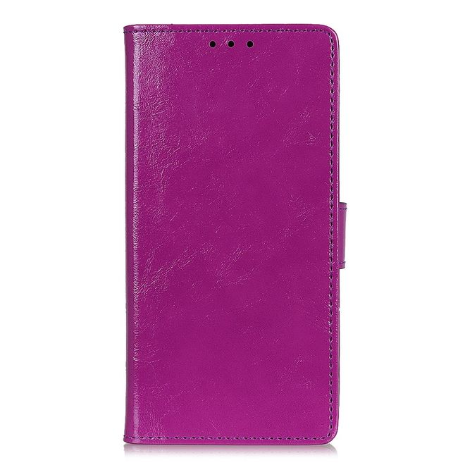 Huawei Honor 9X Handyhülle - Crazy Horse Leder Bookcover Series - purpur
