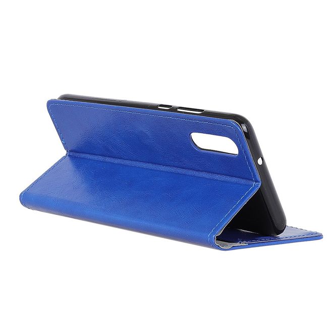 Huawei Honor 9X Handyhülle - Crazy Horse Leder Bookcover Series - blau