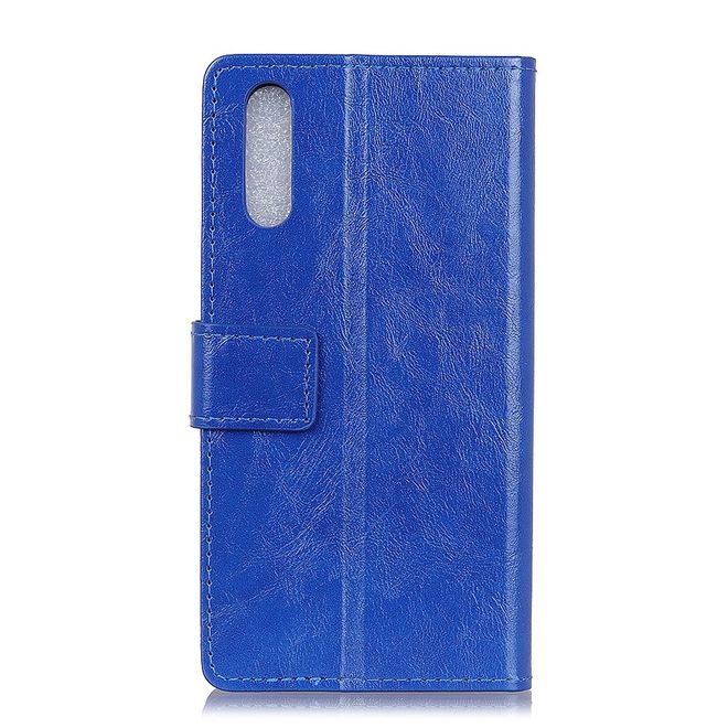 Huawei Honor 9X Handyhülle - Crazy Horse Leder Bookcover Series - blau
