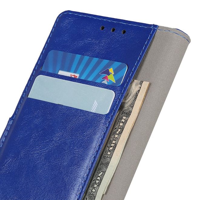 Huawei Honor 9X Handyhülle - Crazy Horse Leder Bookcover Series - blau