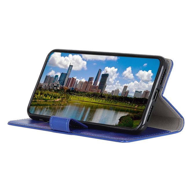 Huawei Honor 9X Handyhülle - Crazy Horse Leder Bookcover Series - blau