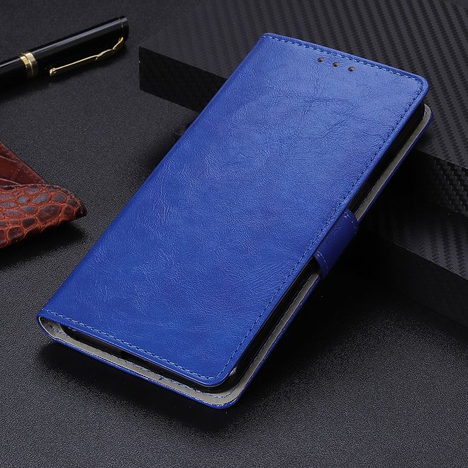 Huawei Honor 9X Handyhülle - Crazy Horse Leder Bookcover Series - blau