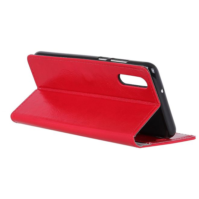 Huawei Honor 9X Handyhülle - Crazy Horse Leder Bookcover Series - rot