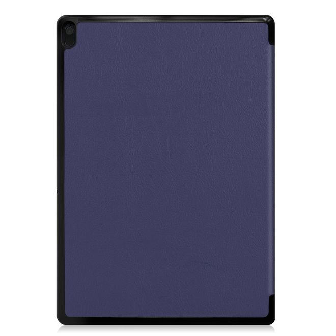 Lenovo Tab E10 Hülle - Dreifach faltbares Leder Case - dunkelblau