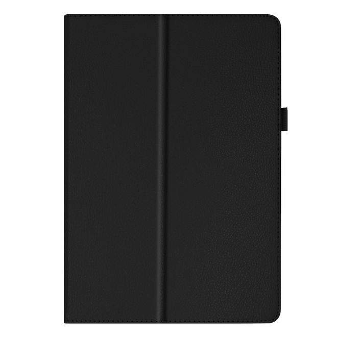 Étui pour tablette Lenovo Tab E10 - Étui en cuir - Motif litchi - Noir