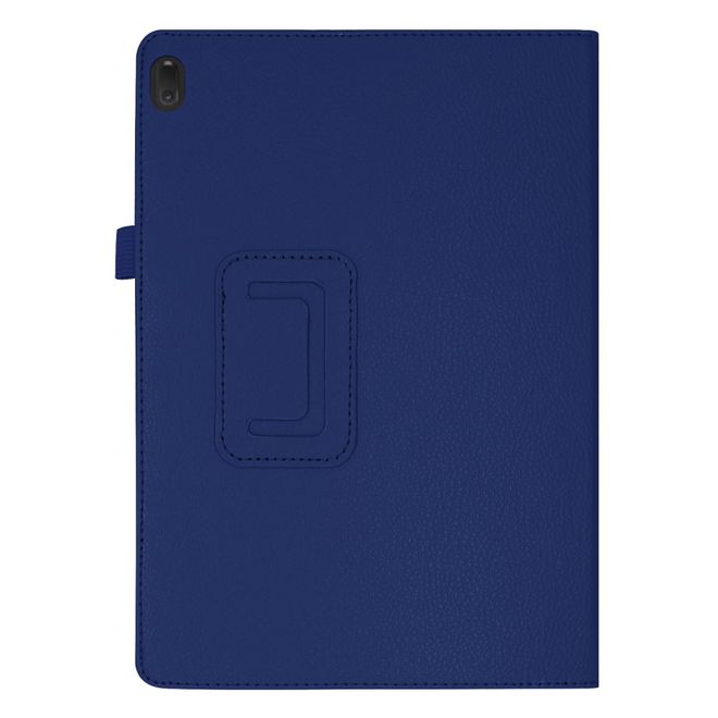 Lenovo Tab E10 Tablethülle - Case aus Leder - im Litchi Look - dunkelblau