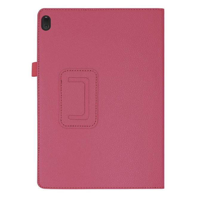 Lenovo Tab E10 Tablethülle - Case aus Leder - im Litchi Look - rosa
