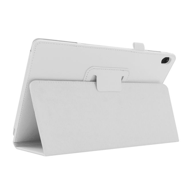 Lenovo Tab E10 Tablet Case - Leather Case - Lychee Look - White