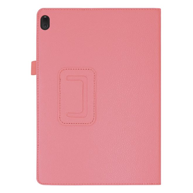 Lenovo Tab E10 Tablethülle - Case aus Leder - im Litchi Look - pink