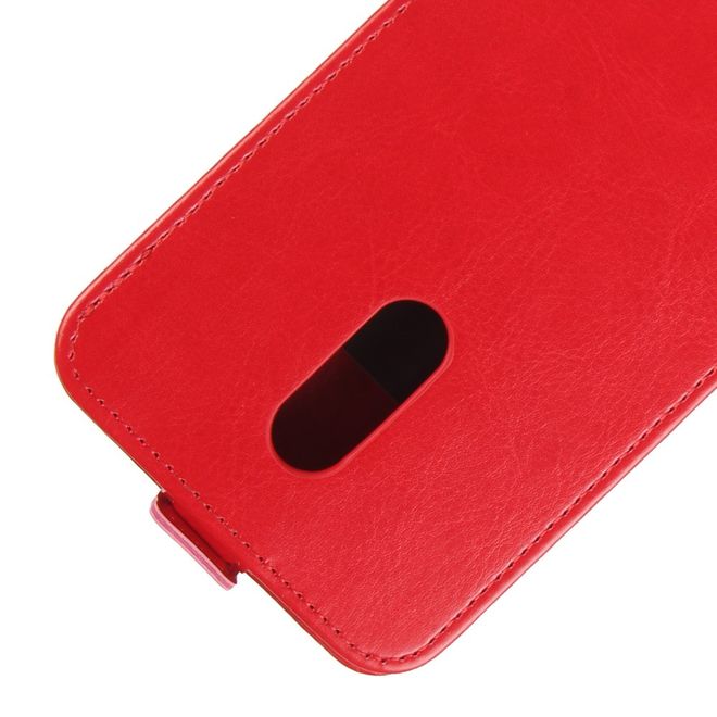Xiaomi Redmi Note 5 Handyhülle - Crazy Horse Leder Flipcase - vertikal - rot