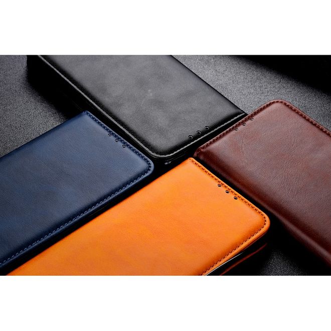 Xiaomi Redmi 8 Handy Hülle - Classic V Leder Bookcover Series - schwarz