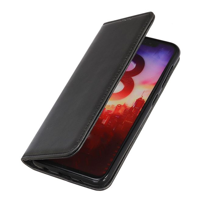 Xiaomi Redmi 8 Handy Hülle - Classic V Leder Bookcover Series - schwarz