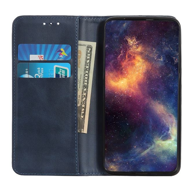 Xiaomi Redmi 8 Handy Hülle - Classic V Leder Bookcover Series - blau