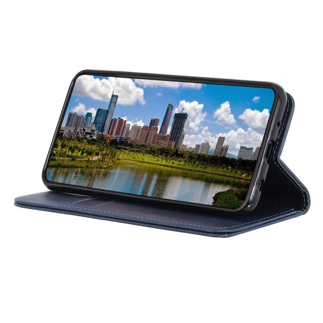 Xiaomi Redmi 8 Handy Hülle - Classic V Leder Bookcover Series - blau