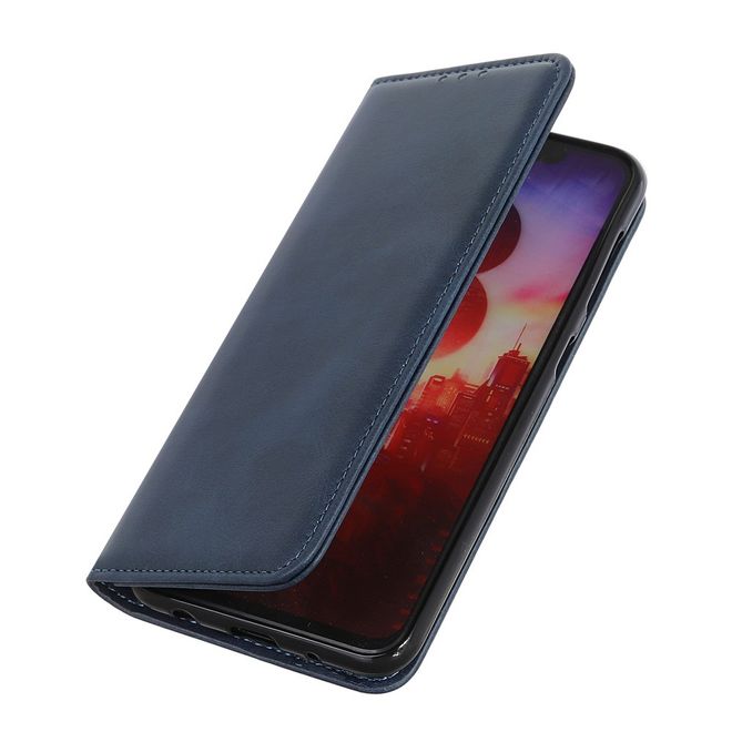 Xiaomi Redmi 8 Handy Hülle - Classic V Leder Bookcover Series - blau