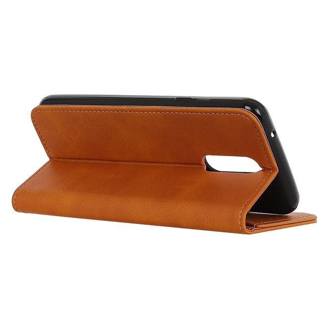 Xiaomi Redmi 8 Handy Hülle - Classic V Leder Bookcover Series - braun