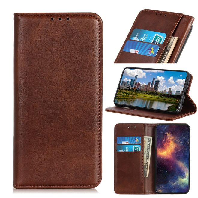 Xiaomi Redmi 8 Handy Hülle - Classic V Leder Bookcover Series - kaffeefarben