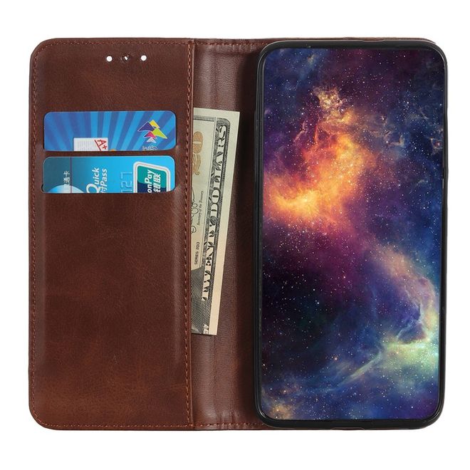 Xiaomi Redmi 8 Handy Hülle - Classic V Leder Bookcover Series - kaffeefarben