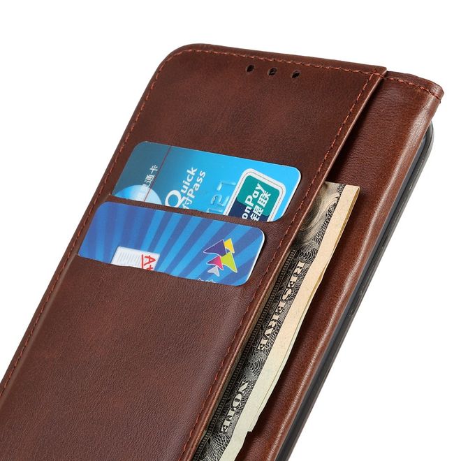 Xiaomi Redmi 8 Handy Hülle - Classic V Leder Bookcover Series - kaffeefarben