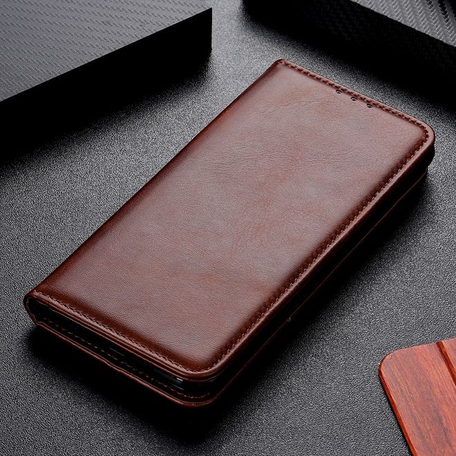 Xiaomi Redmi 8 Handy Hülle - Classic V Leder Bookcover Series - kaffeefarben