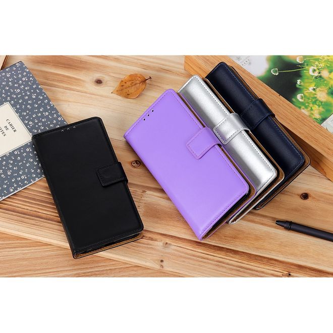 Xiaomi Redmi 8 Handy Hülle - Classic II Leder Bookcover Series - schwarz