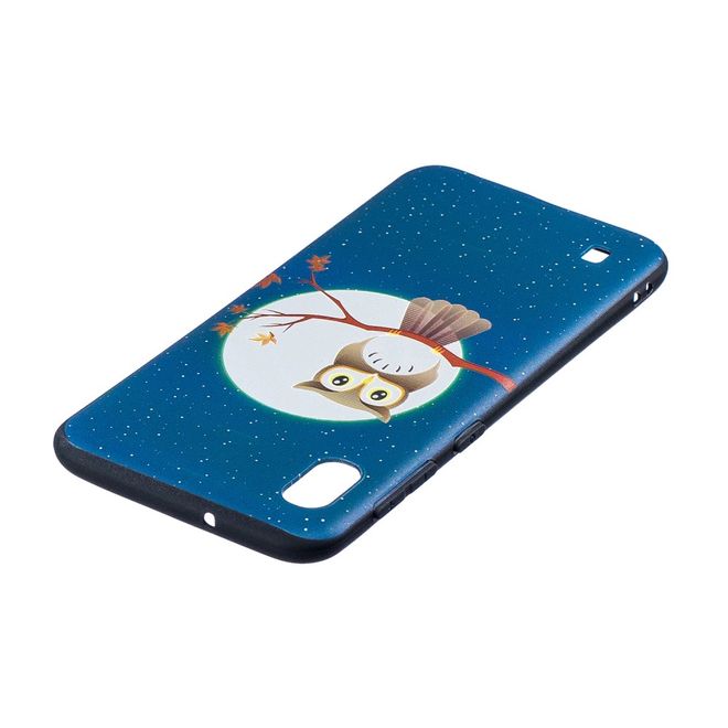 Samsung Galaxy A10 Handyhülle - Softcase Image Plastik Series - Eule bei Vollmond