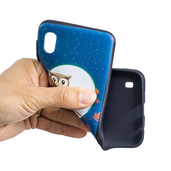 Samsung Galaxy A10 Handyhülle - Softcase Image Plastik Series - Eule bei Vollmond