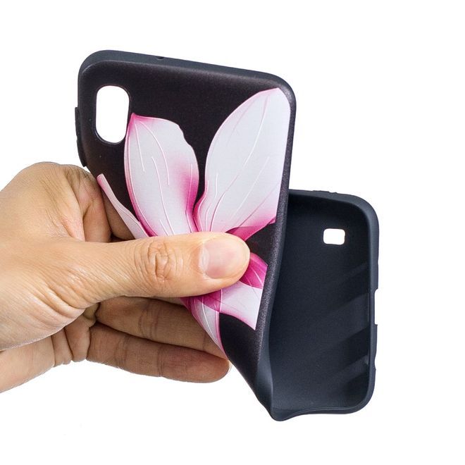 Samsung Galaxy A10 Handyhülle - Softcase Image Plastik Series - grosse Blume