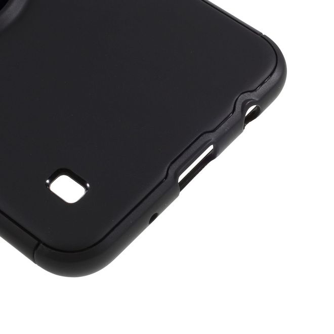 Samsung Galaxy A10 Hülle - Softcase mit Fingergriff Halterung - Kickstand Series - schwarz