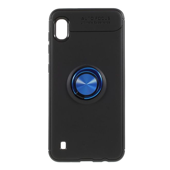 Samsung Galaxy A10 Hülle - Softcase mit Fingergriff Halterung - Kickstand Series - schwarz/blau