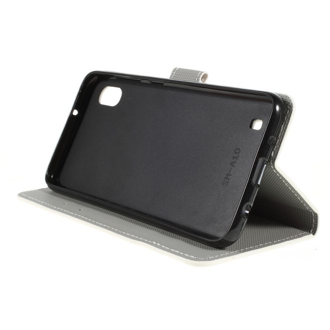 Samsung Galaxy A10 Handy Hülle - Leder Bookcover Image Series - viele kleine Eulen