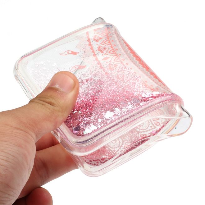 Samsung Galaxy A10 Hülle - Flüssigglitter Plastik Case - Mandala