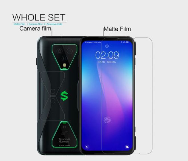 Nillkin - Xiaomi Black Shark 3 Pro Display Schutzfolie - Matt Anti-Glare - Matte Whole Set Series