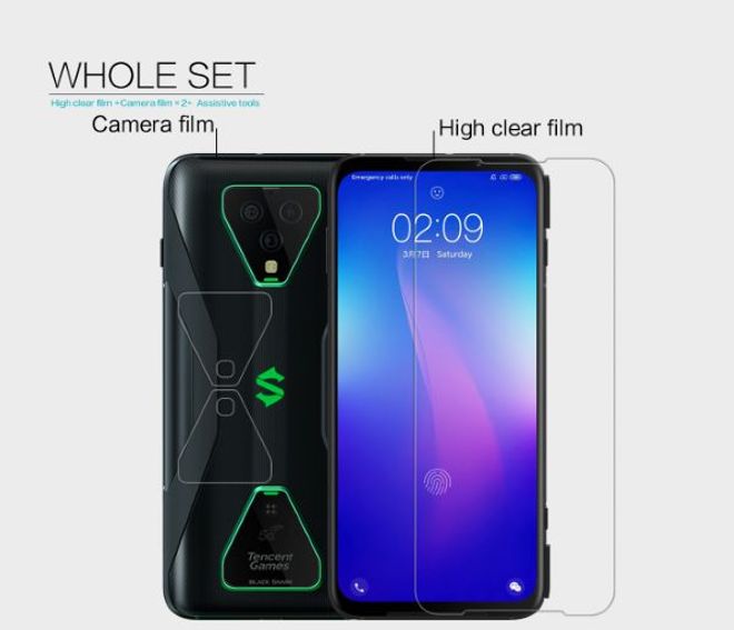 Nillkin - Xiaomi Black Shark 3 Pro Schutzfolie - Super Clear Whole Set Series