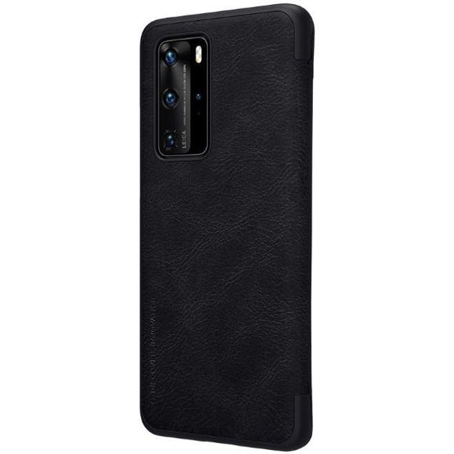 Nillkin - Huawei P40 Pro Hülle - Leder Book Case - Qin Series - schwarz