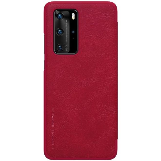 Nillkin - Huawei P40 Pro Hülle - Leder Book Case - Qin Series - rot